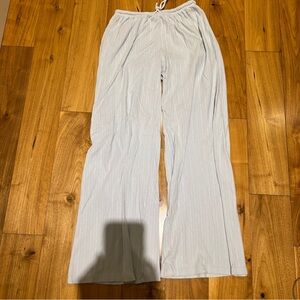 Brandy Melville Pointelle Light Blue Striped Lounge Pants